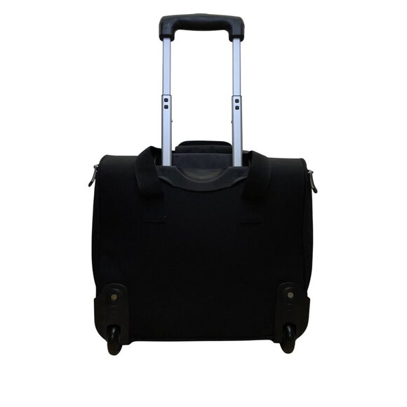 Ciao Unisex Black Nylon Under-The-Seat Spacious Rolling Travel Case - Picture 3 of 14